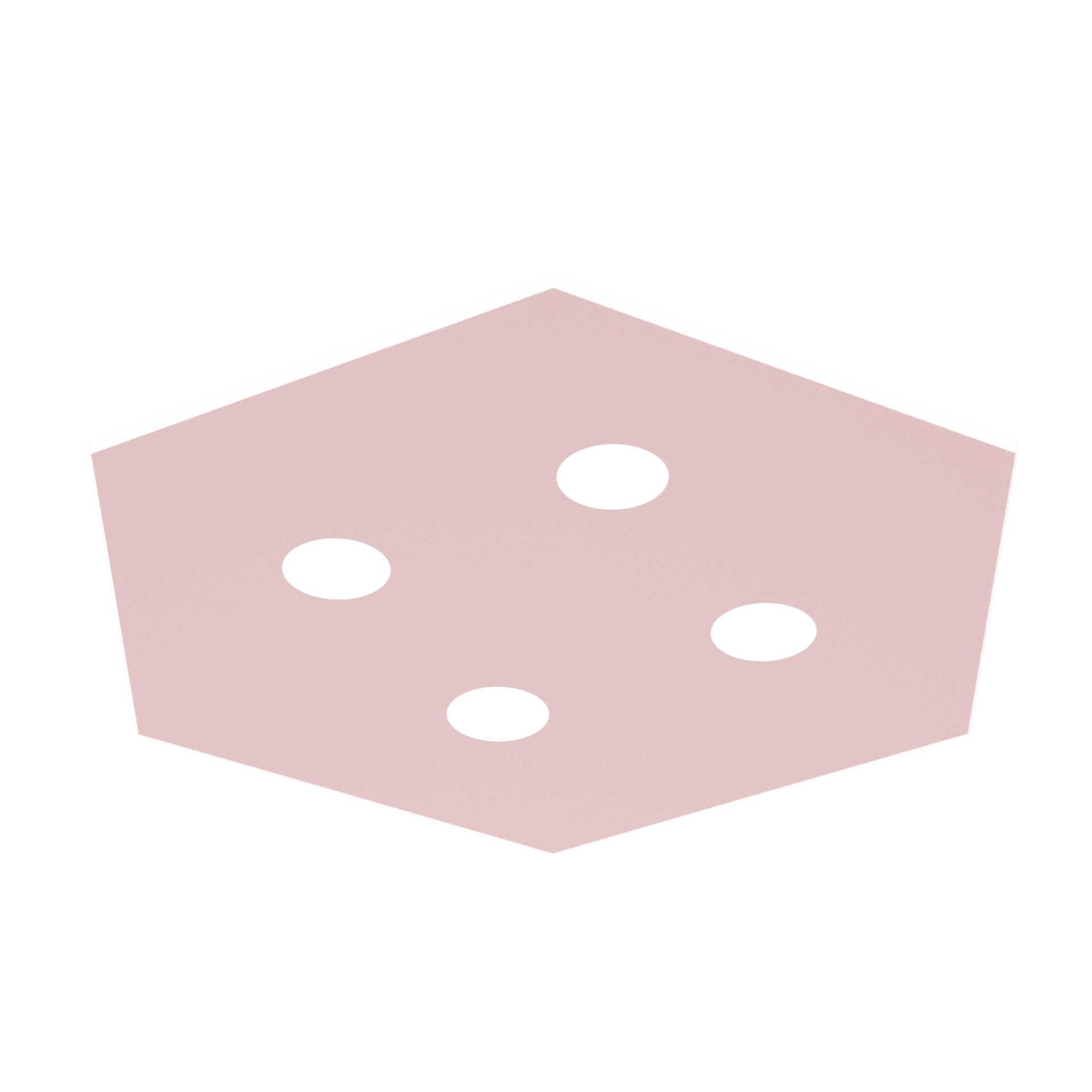DECKENLEUCHTE - Pink, Metall (55/65/4cm) - Lumicom