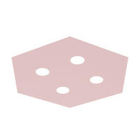 DECKENLEUCHTE - Pink, Metall (55/65/4cm) - Lumicom