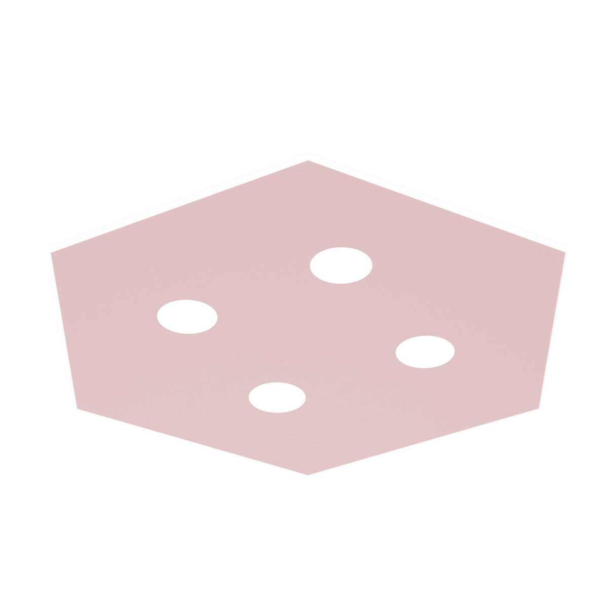 DECKENLEUCHTE - Pink, Metall (55/65/4cm) - Lumicom