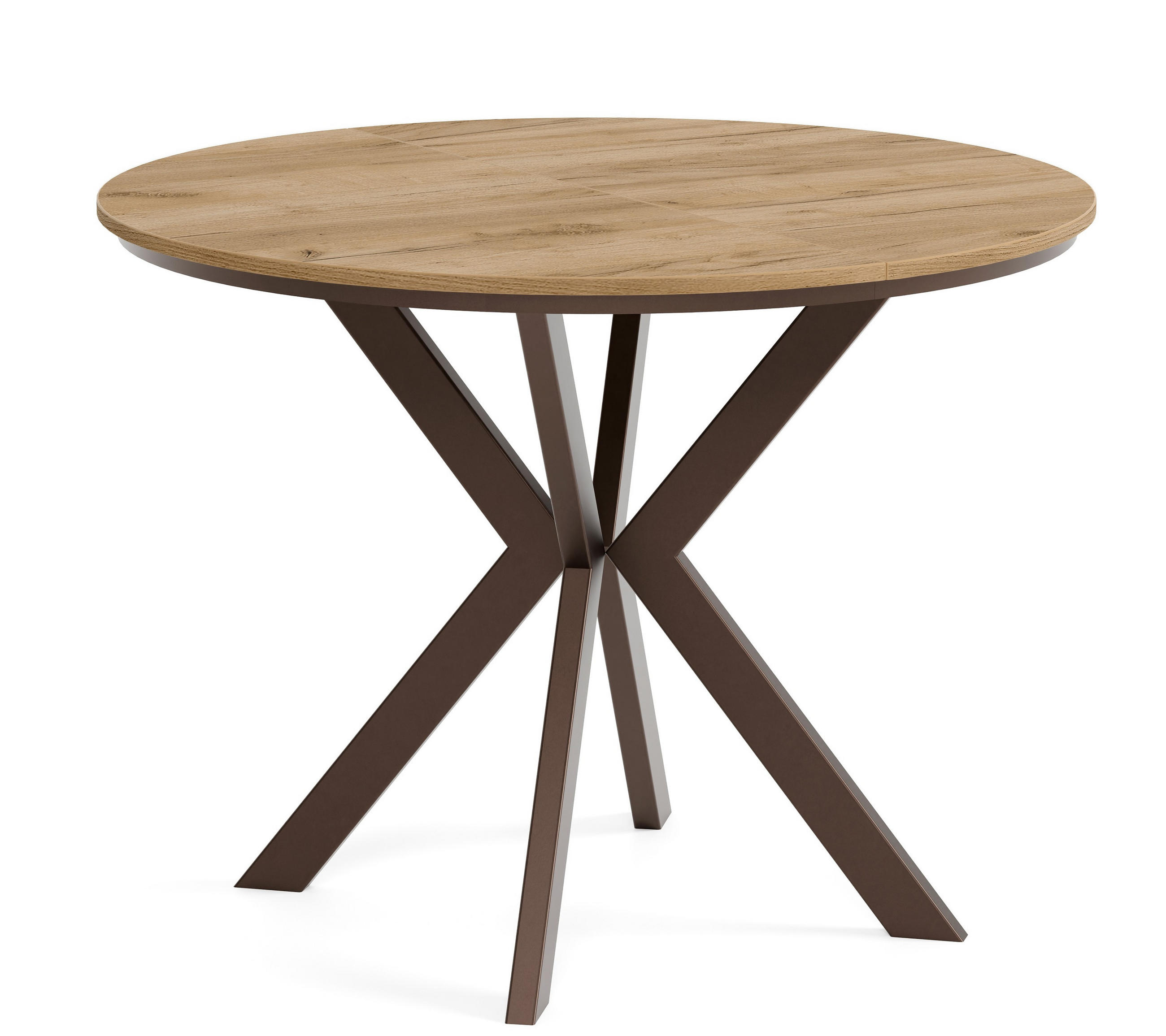 TISCH Braun EWA Ausziehbar - Goldfarben/Braun, Holzwerkstoff (100/100/76cm) - Sepro Meble