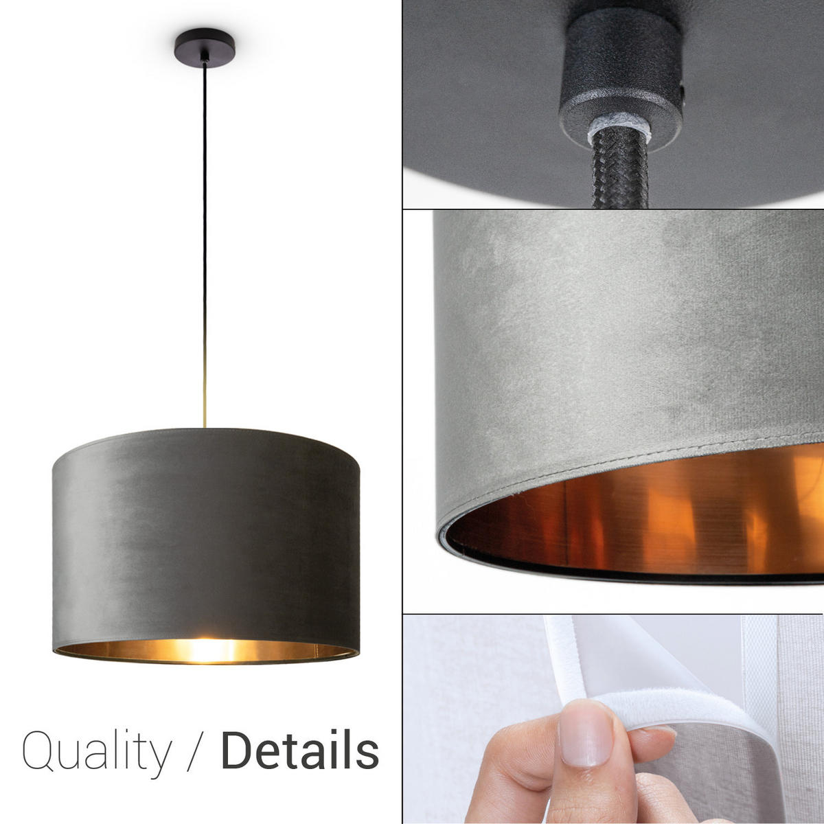 PENDELLEUCHTE Hugo Pd1 - Schwarz, Metall (45.5/45.5/28cm) - Paco Home