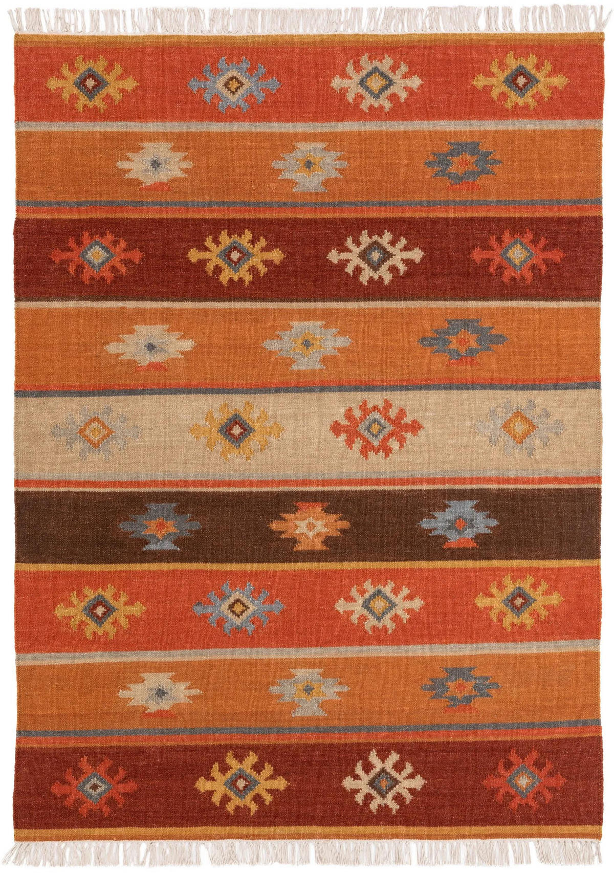 ROČNO tkani kilim Zohra večbarvna 120x170 cm - večbarvno, umetna masa/tekstil (120/170cm) - benuta Pure