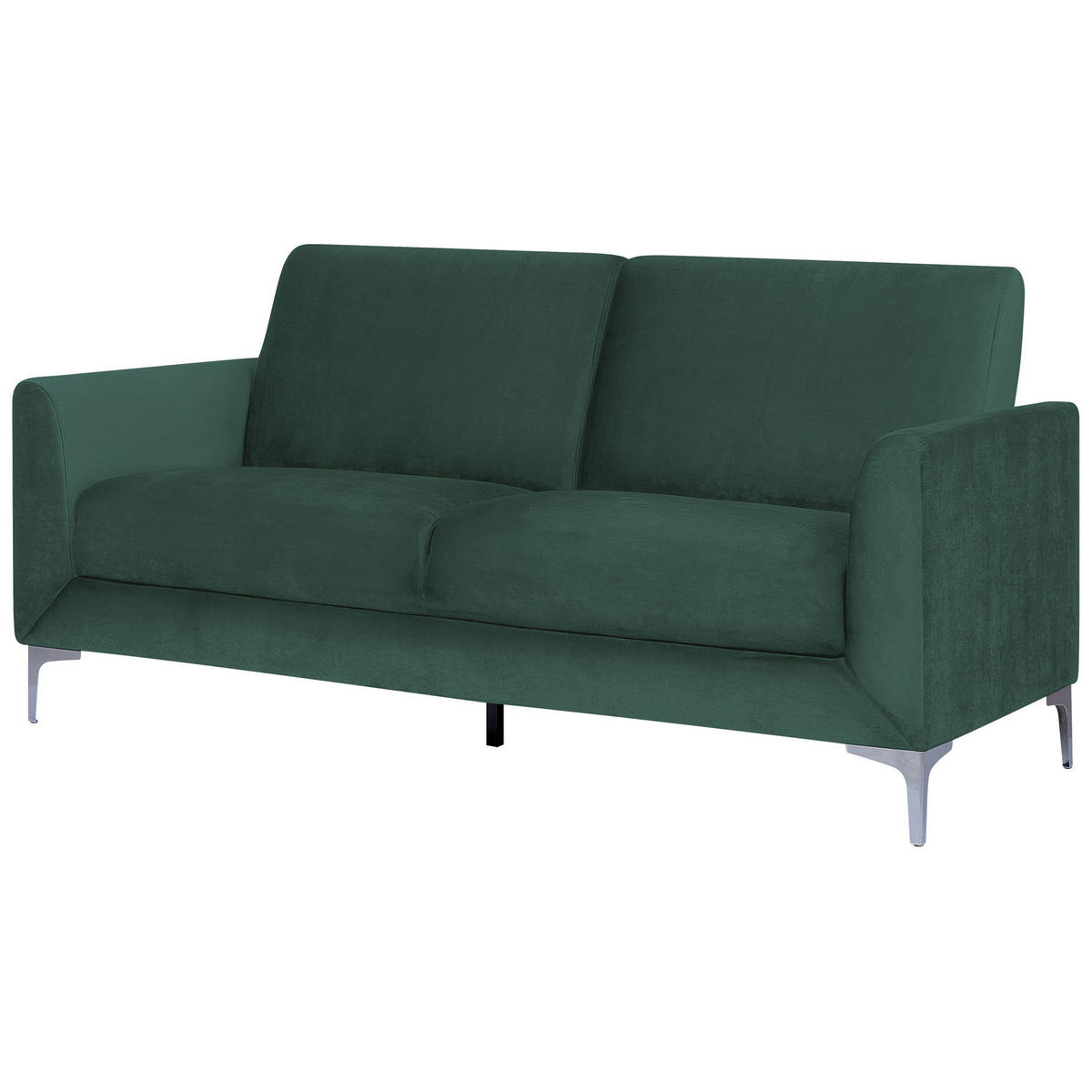 3-SITZER-SOFA Samtstoff Grün Fenes - Grün, Textil (188/90/75cm) - Beliani