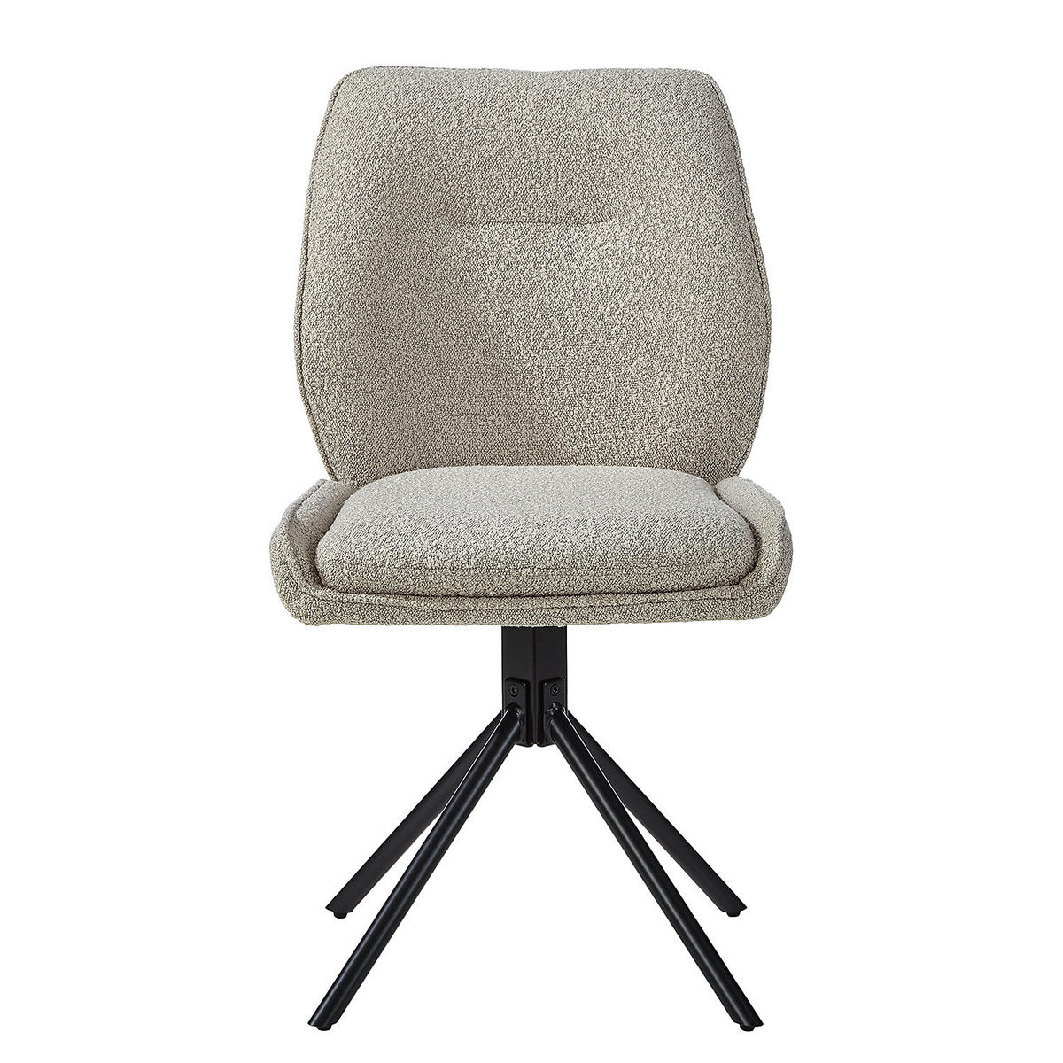 ESSZIMMERSTUHL 2er-Set - Grau - Bouclé - Buche - Eisen - 50 x 89 x 63 cm - Grau, Holz/Textil (50/89/63cm) - home24