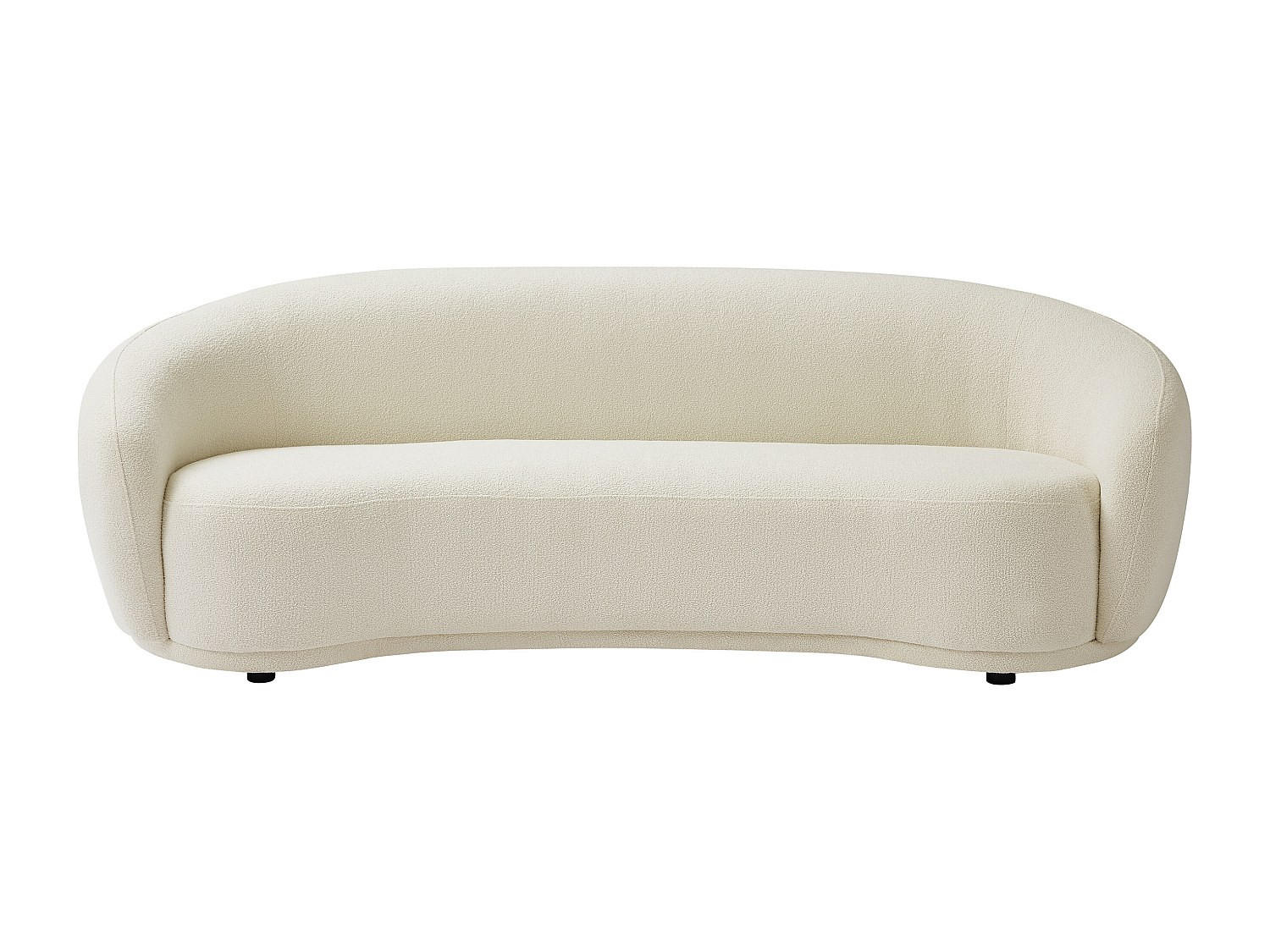 SOFA - 3 Personen - stoff - weiß Bovana - Weiß, Holz/Textil (227/71/88cm) - Vente-Unique