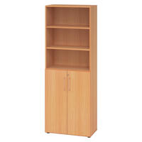 KOMBISCHRANK - 3 plus 3 Ordnerhöhen 42/80/215,6 cm in Buchefarben - Buchefarben, Holzwerkstoff (80/215.6/42cm) - bümö