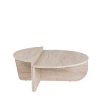 COUCHTISCH - Travertin - Beige - Beige, Stein (90/60/30cm) - Drawer