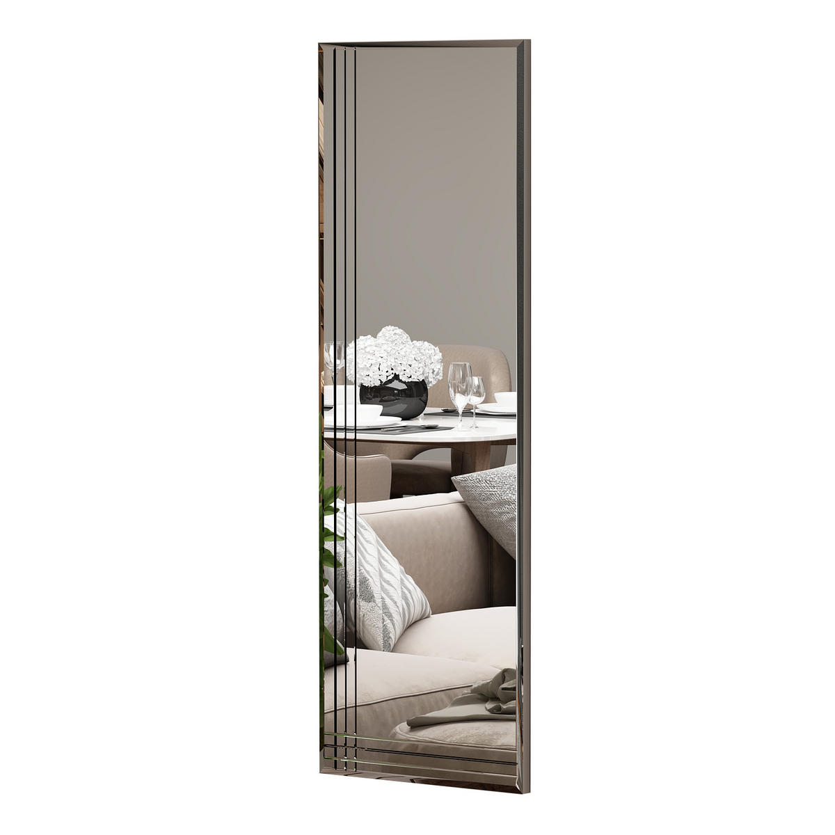 WANDSPIEGEL TROI OS 91164 - Silberfarben, Glas/Holzwerkstoff (40/120/2cm) - moebel17