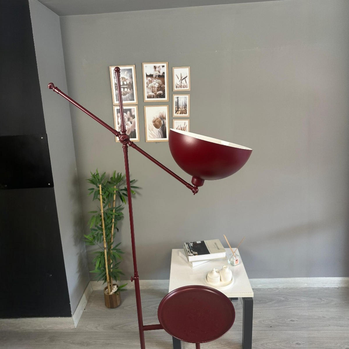 STEHLAMPE Raxon 165 Cm - Bordeaux, Metall (30/30/165cm) - Bamyum
