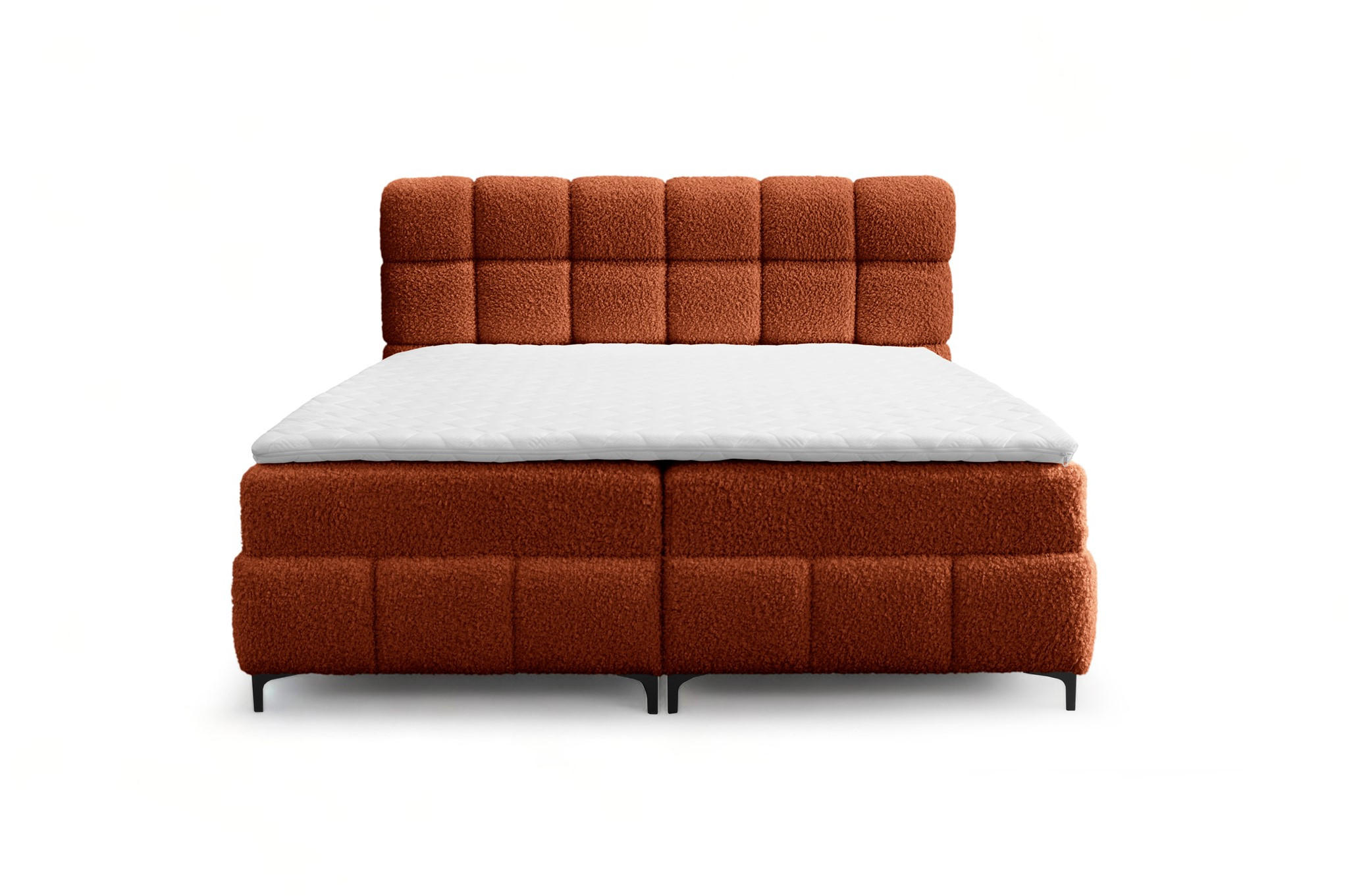 BOXBETT Sophie In Rolf - Rotbraun, Holzwerkstoff/Textil (100/200cm) - Fun Möbel