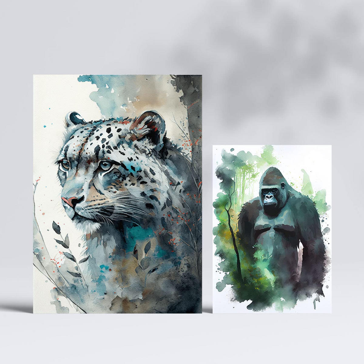 POSTER Set Mit 6 Norden Und Süden Illustrationen Von Tieren In Naturlandschaften A3 & A4 Rahmenlos - Klar, Papier (29/3cm) - Nacnic