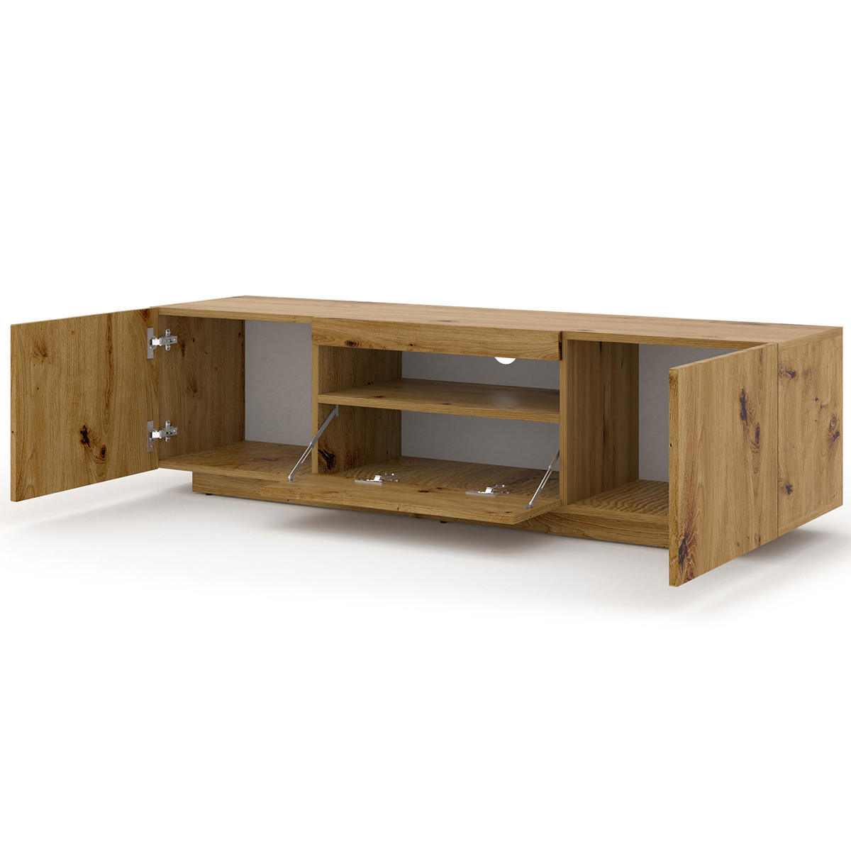 TV STOLEK Aurus Dřevo - hnědá, kompozitní dřevo (150/36/37cm) - Petits-meubles