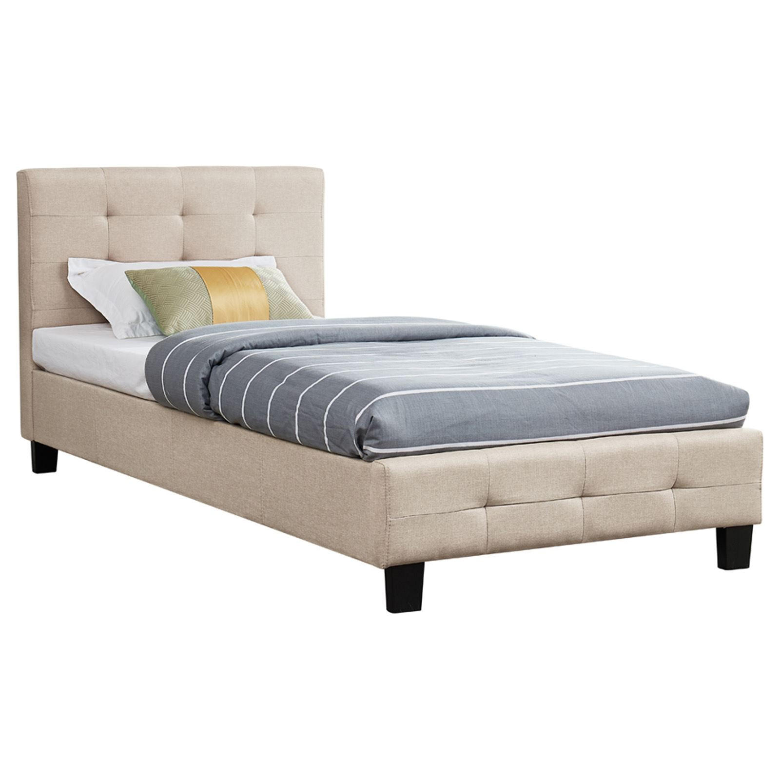 POLSTERBETT OHIO 90X200 CM - Beige, Textil (90/200cm) - CARO-Möbel