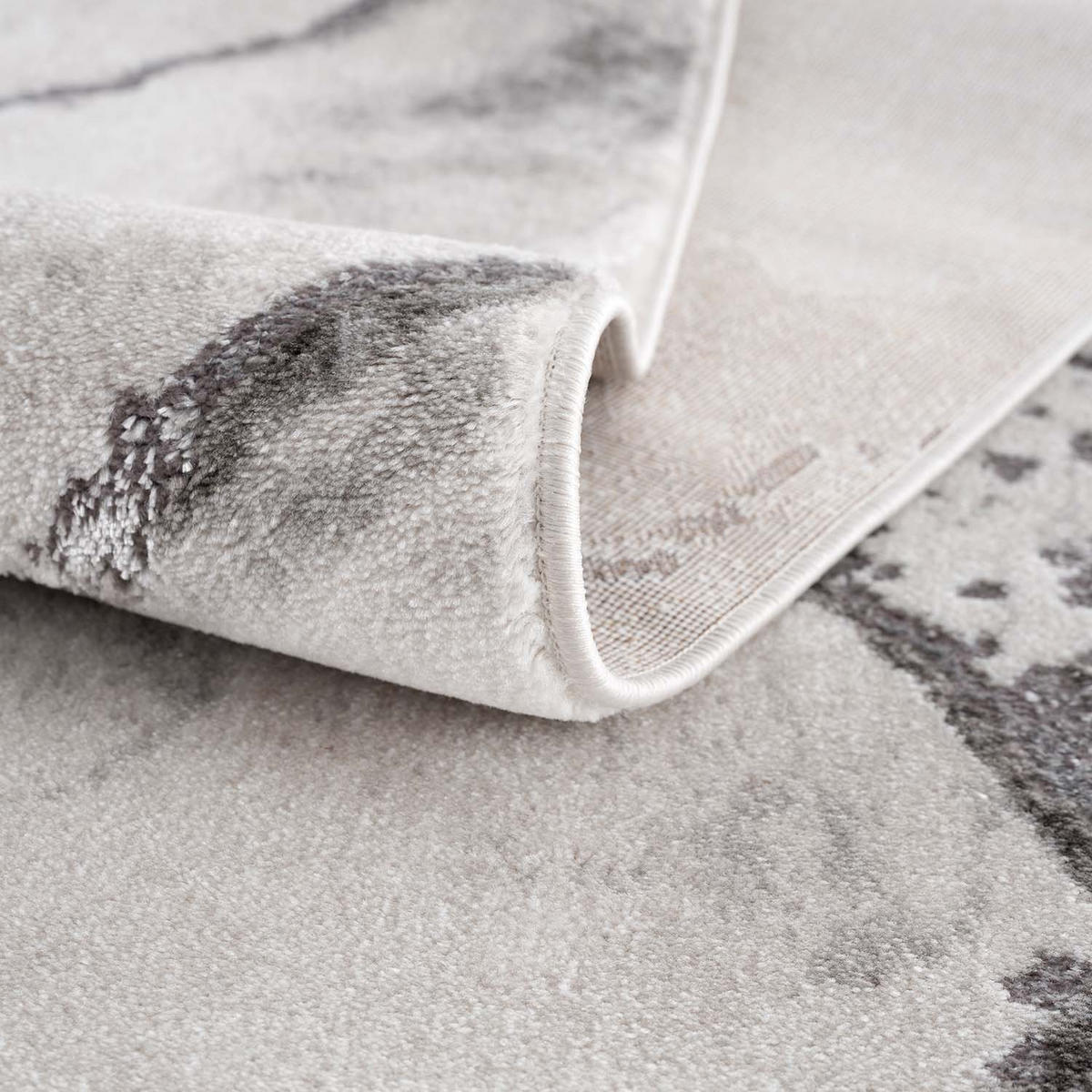 KURZFLOR-TEPPICH Chic 9272 Grau 80x300 cm - Grau, Textil (80/300cm) - carpet city