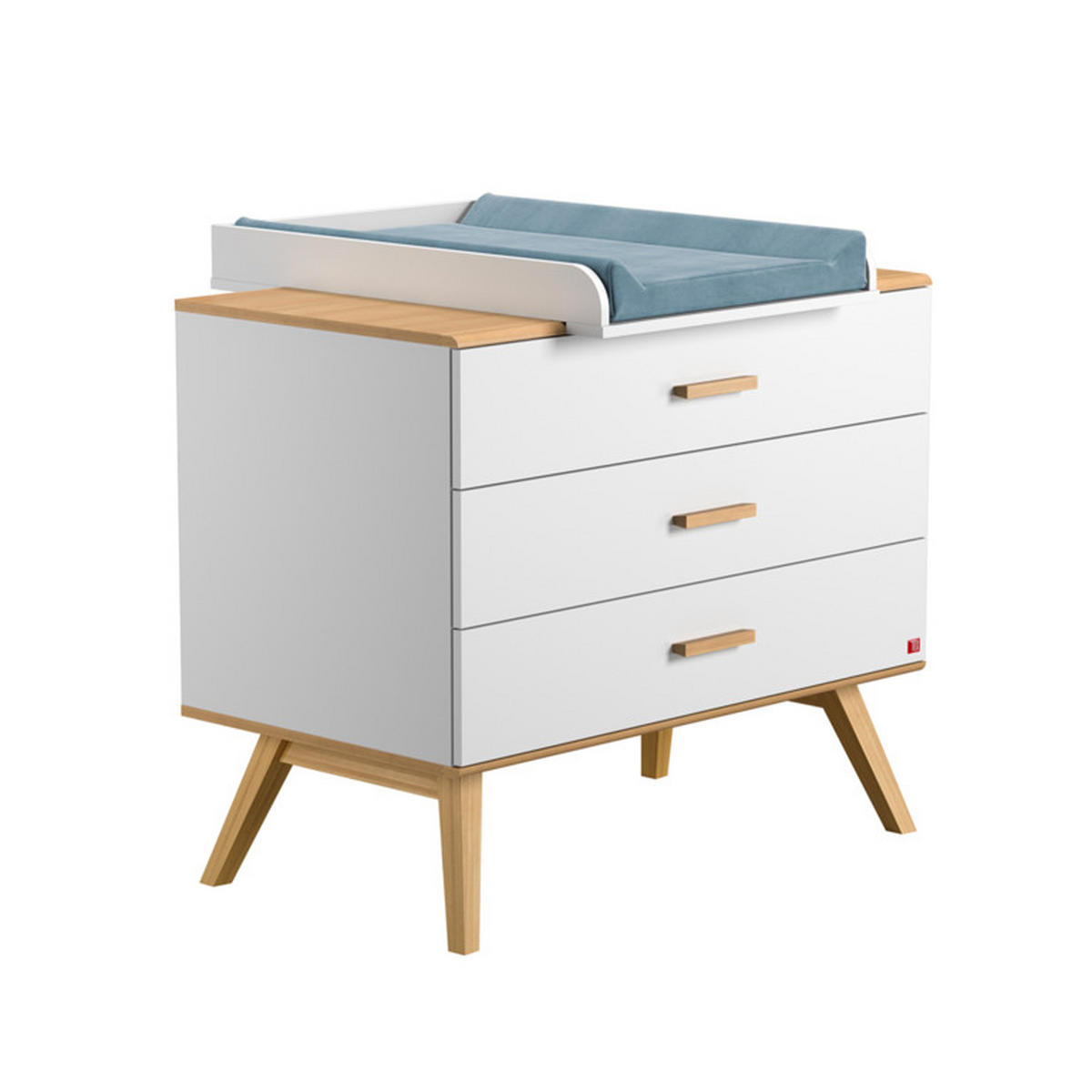 BABYZIMMER 3-teilig weiß - Weiß, Holzwerkstoff (124.4/98.6/64.8cm) - Petits-meubles