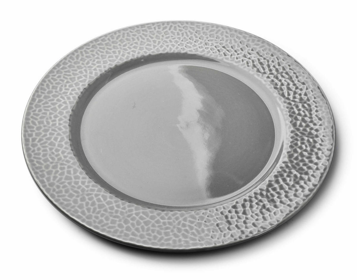 DINNERTELLER Hudson Grau 27/27/2 cm Keramik - Grau, Keramik (27cm) - Mondex
