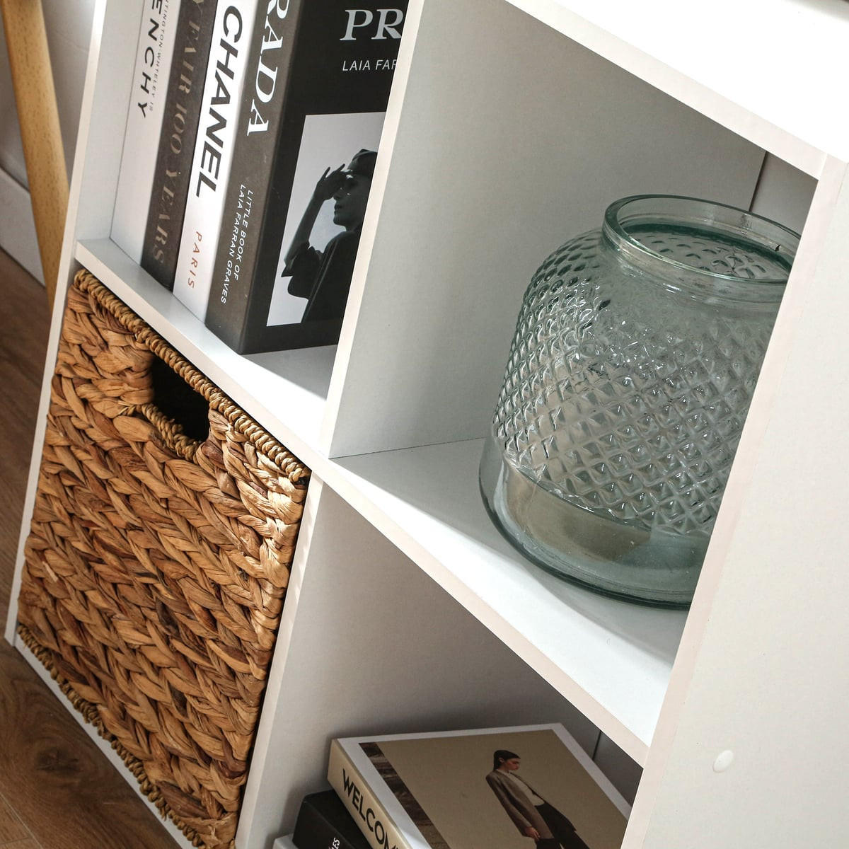 MÖBELSTÜCK 4 Fächer compo 61,5/29,5/61,5 cm - Weiß, Holzwerkstoff (61.5/61.5/29.5cm) - Calicosy