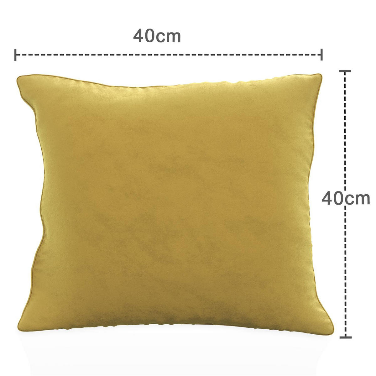 KISSENHÜLLEN-SET (2-tlg.) 40/40 cm (Gelb) - Gelb, Textil (40/40cm) - Intirilife
