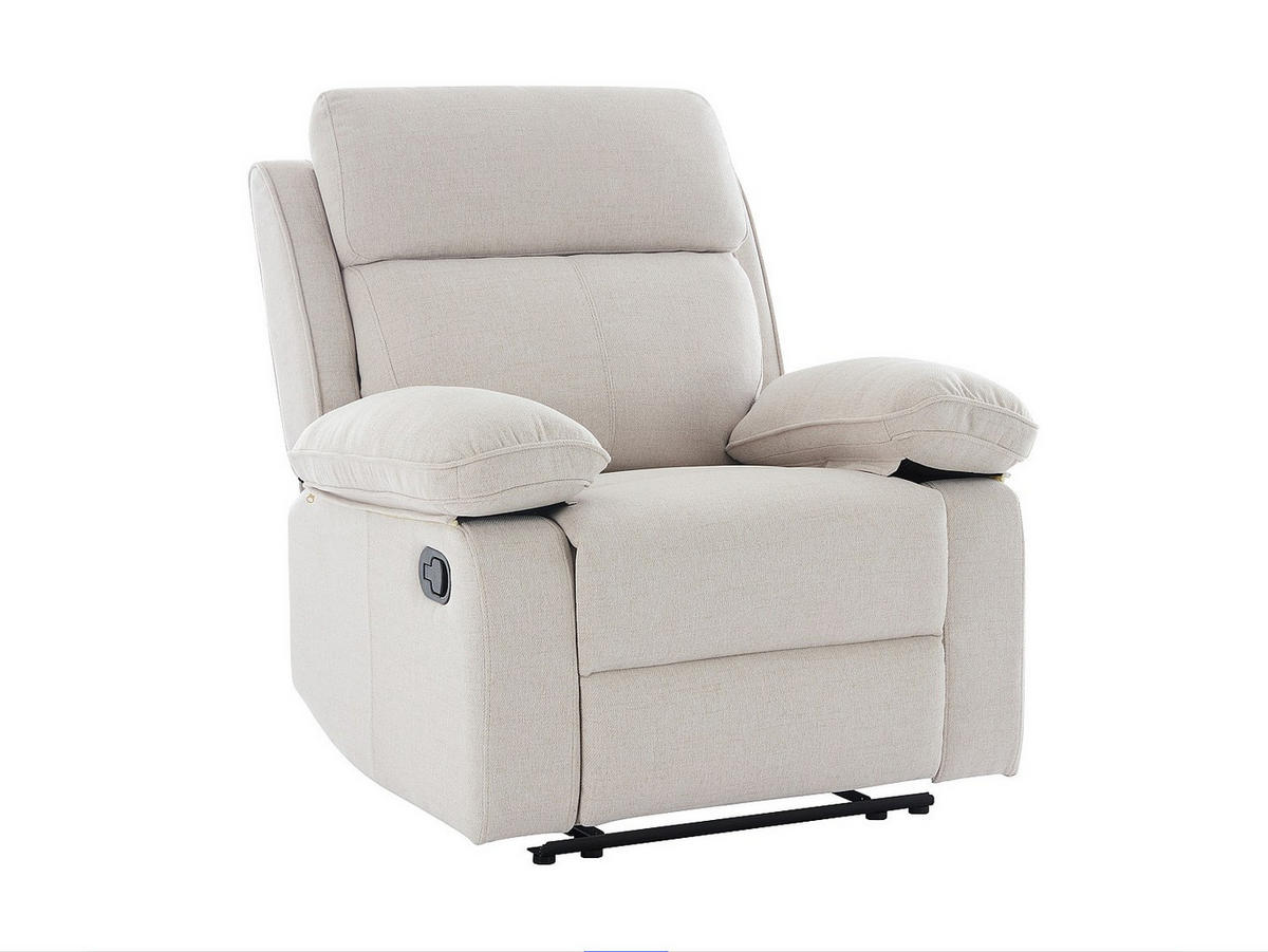 RELAXSESSEL - melierter Stoff - Beige - LANA - Beige, Textil (87/98/95cm) - Vente-Unique