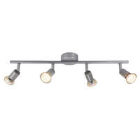 DECKENSTRAHLER Luxmond 15/3.2/54 cm - Silberfarben, Metall (54/15/3.2cm) - ZMH