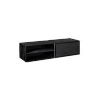 LOWBOARD Amoria Mangoholz 120 cm / 35 cm Schwarz - Schwarz, Holz (120/30/35cm) - Villa Möbel