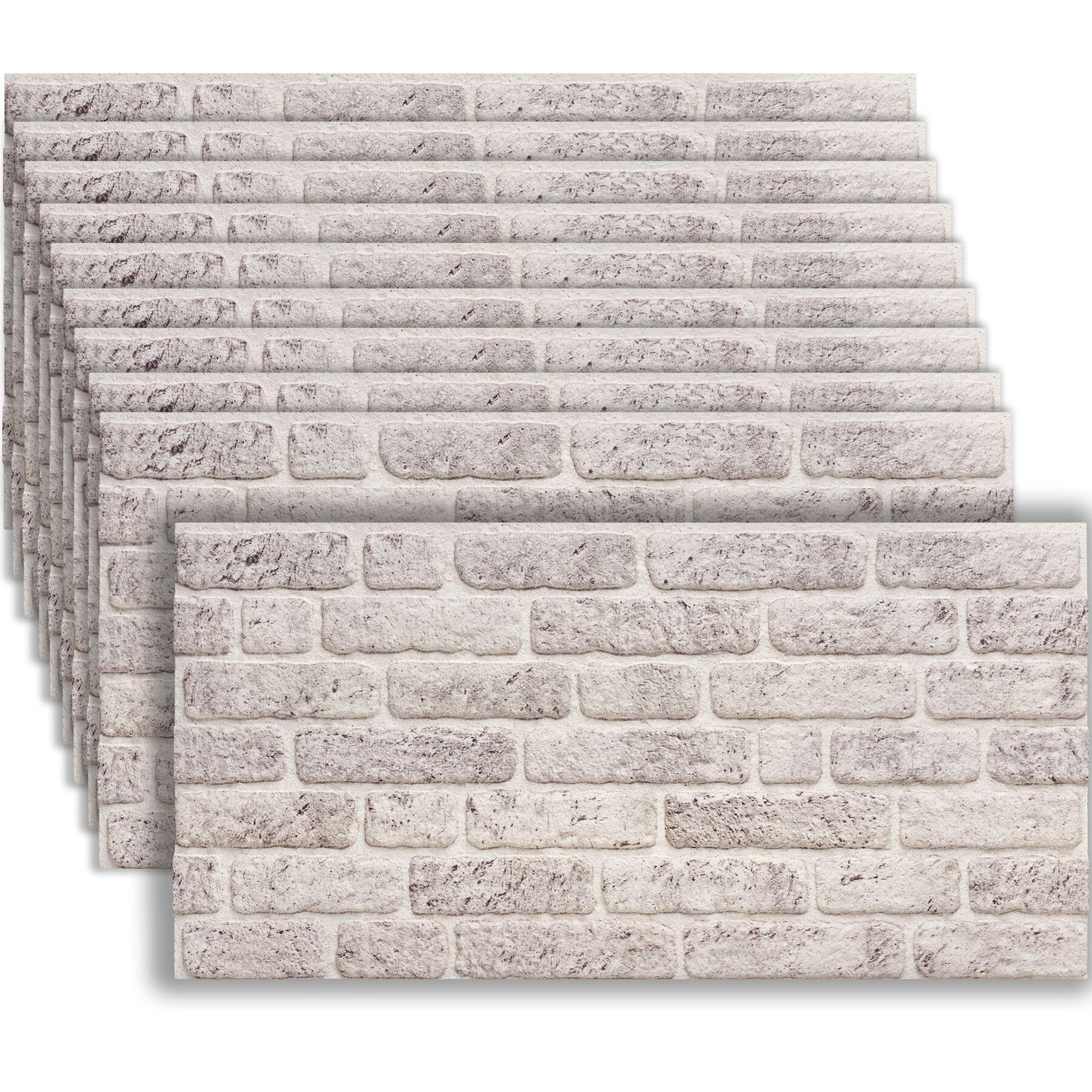 tectake 3D-Wandpaneele Grau 50x2x100 cm
