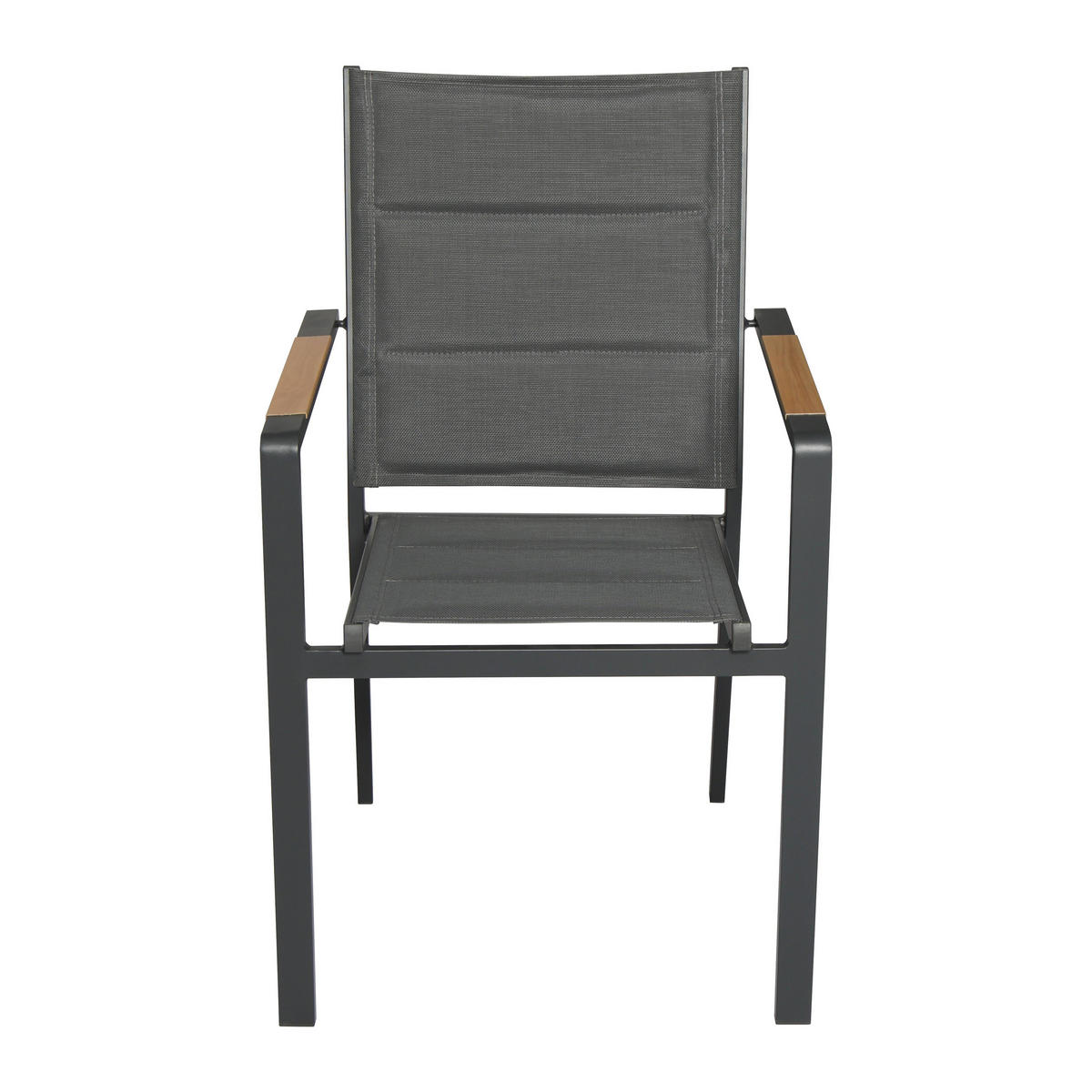 GARTENSTUHL 2-tlg., Grau - Grau, Textil (56/90/55.5cm) - Oviala