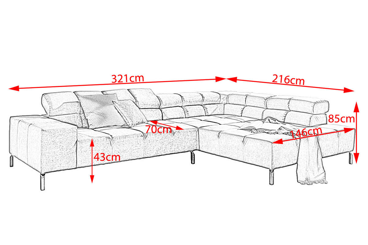 ECKSOFA MIT RELAXFUNKTION NELSON Silber Velvet - Silberfarben, Textil (321/116cm) - KAWOLA