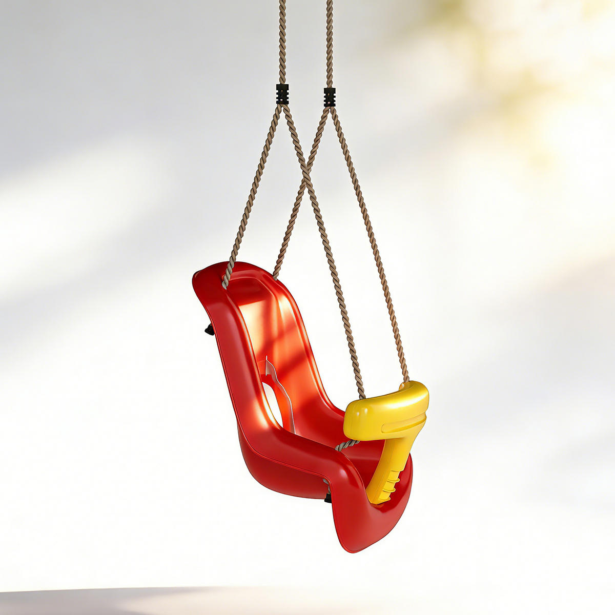 BABYSCHAUKEL PE Rot - Rot, Kunststoff (28/36cm) - AIYAPLAY