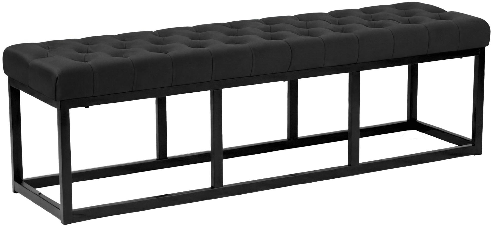 Deluke Sitzbank Schwarz 150x42x37 cm