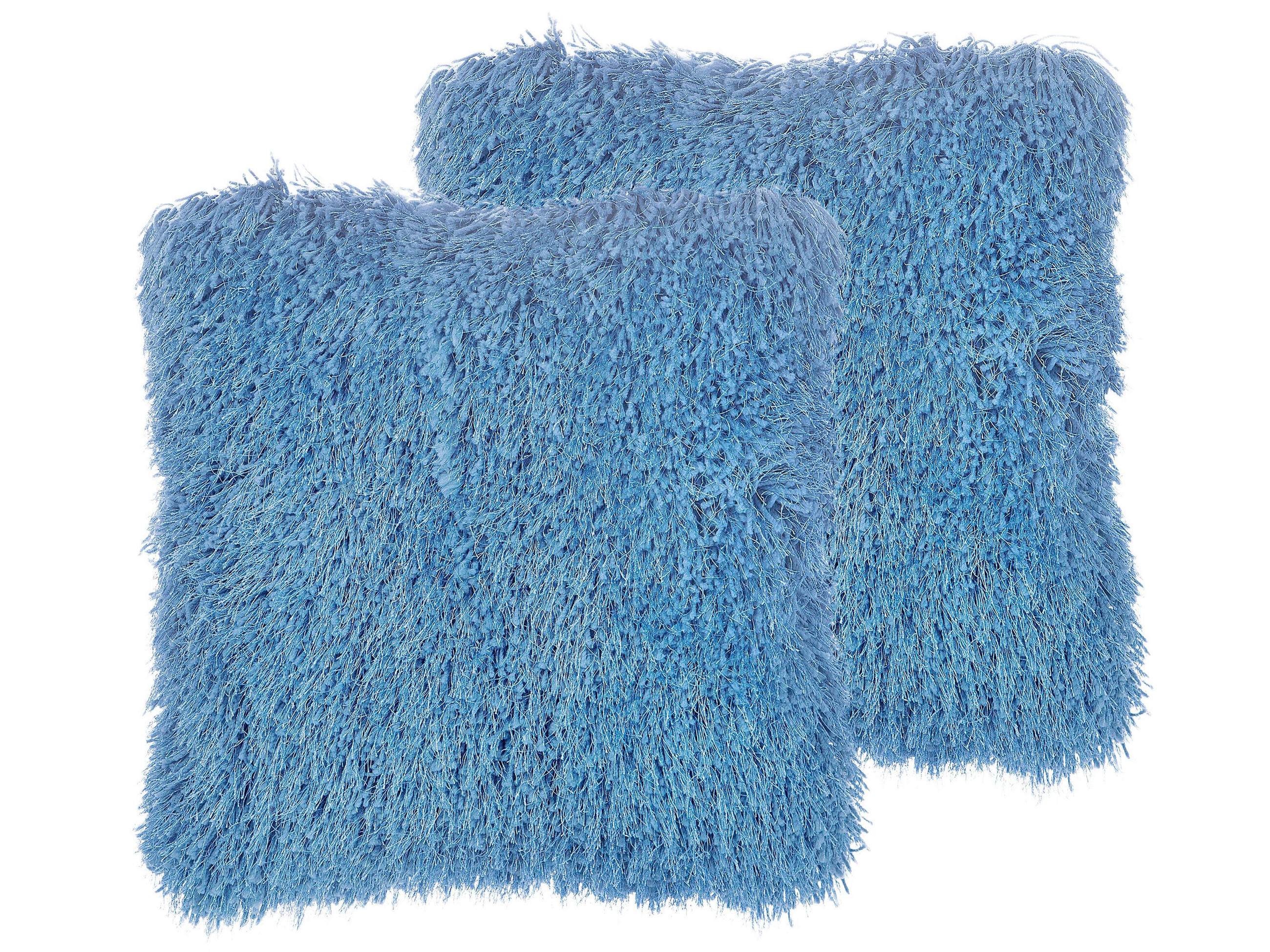 DEKOKISSEN 2er-Set Hellblau 45/45 cm Cide - Hellblau, Textil (45/45cm) - Beliani