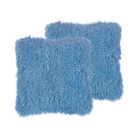 DEKOKISSEN 2er-Set Hellblau 45/45 cm Cide - Hellblau, Textil (45/45cm) - Beliani