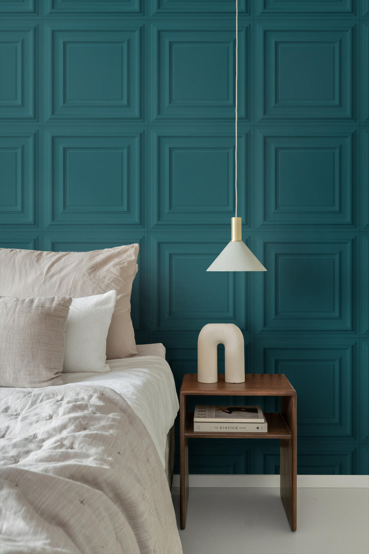 TAPETE Holzwandverkleidung 53 cm x 10.05 m - Blau, Papier (53/1000cm) - Origin Wallcoverings