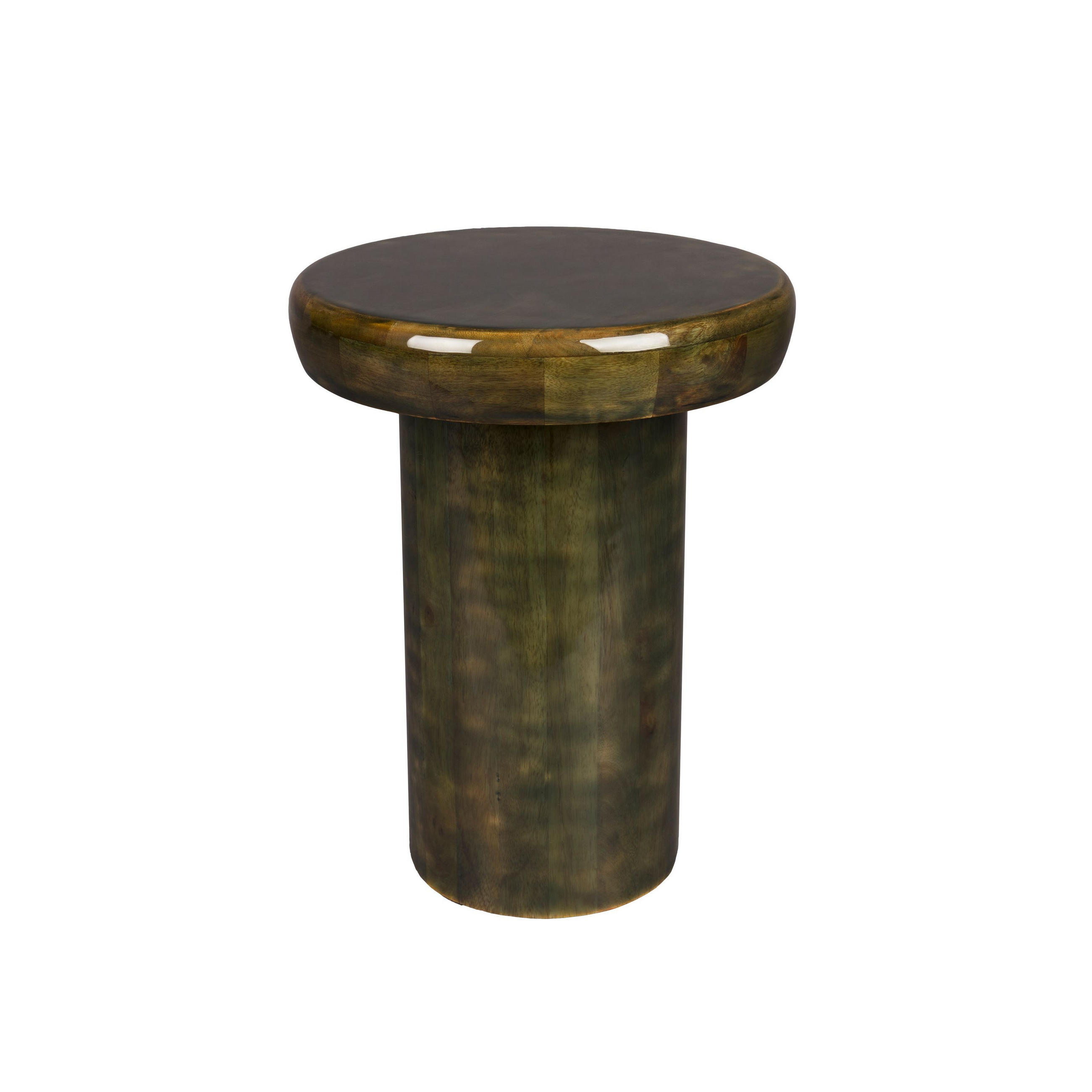 BEISTELLTISCH Mush Rund 35 cm Grün - Grün, Holz (35/35/45cm) - Dutchbone