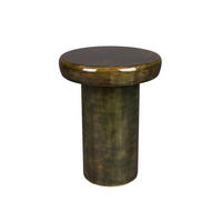 BEISTELLTISCH Mush Rund 35 cm Grün - Grün, Holz (35/35/45cm) - Dutchbone