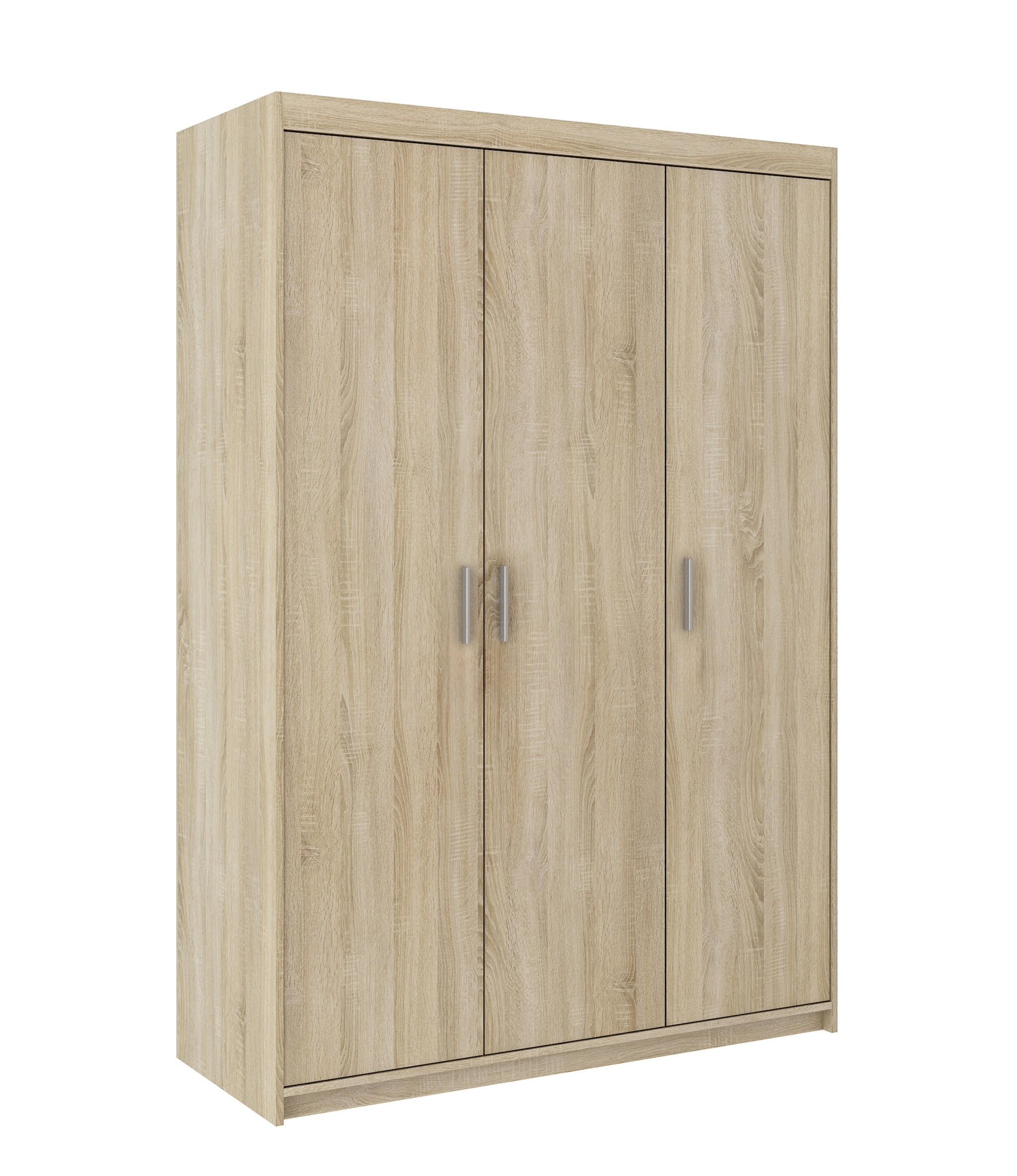 KLEIDERSCHRANK Storicos Sonoma Eiche 133/190,5/53 cm - Modern 3-türig - Beige, Holzwerkstoff/Kunststoff (133/190.5/53cm) - AX Living