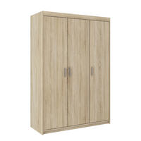 KLEIDERSCHRANK Storicos Sonoma Eiche 133/190,5/53 cm - Modern 3-türig - Beige, Holzwerkstoff/Kunststoff (133/190.5/53cm) - AX Living