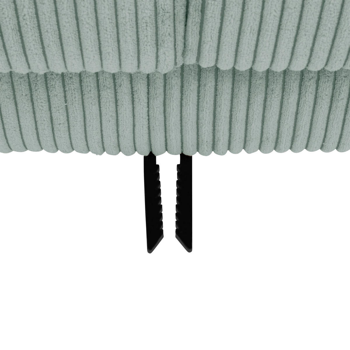 SOFA mit Longchair rechts Kaylynn Cordstoff silber - Silberfarben, Kunststoff (175/294cm) - 58aufmkessel