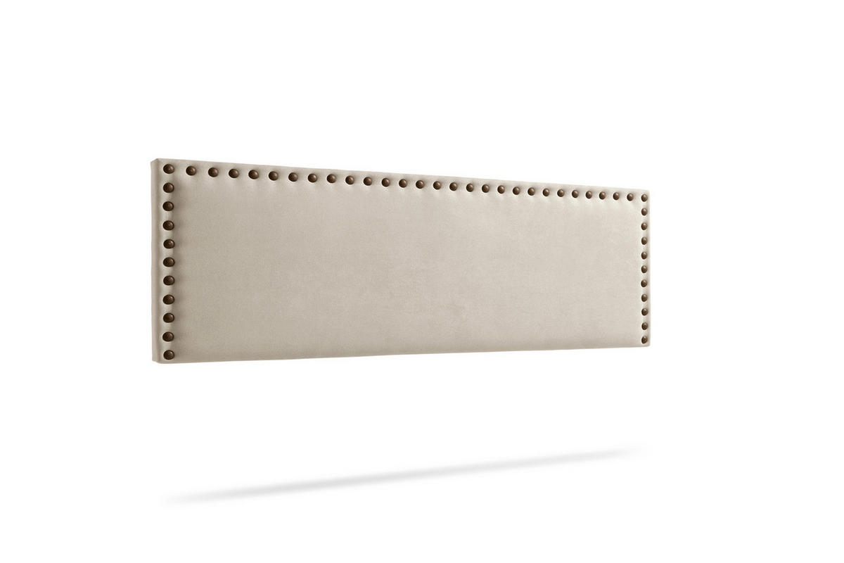 Kopfteil gepolstert MODENA Aqualine 145x55x8 cm - Getoastetes Beige - Moonia - Kaschmir, Holz (145/8/55cm)