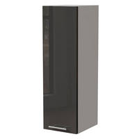 KÜCHENHÄNGESCHRANK W4/30 Essen Graphit Hochglanz / Weiß Matt 30 / 32,5 / 96cm - Graphitfarben/Weiß, Holz/Holzwerkstoff (30/96/32.5cm) - Feldmann-Wohnen