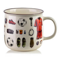 HRNEK NORMAN, 450 ml, 9,6 x 13 x 9,3 cm, fotbal - hnědá, keramika (0.45L) - Mondex