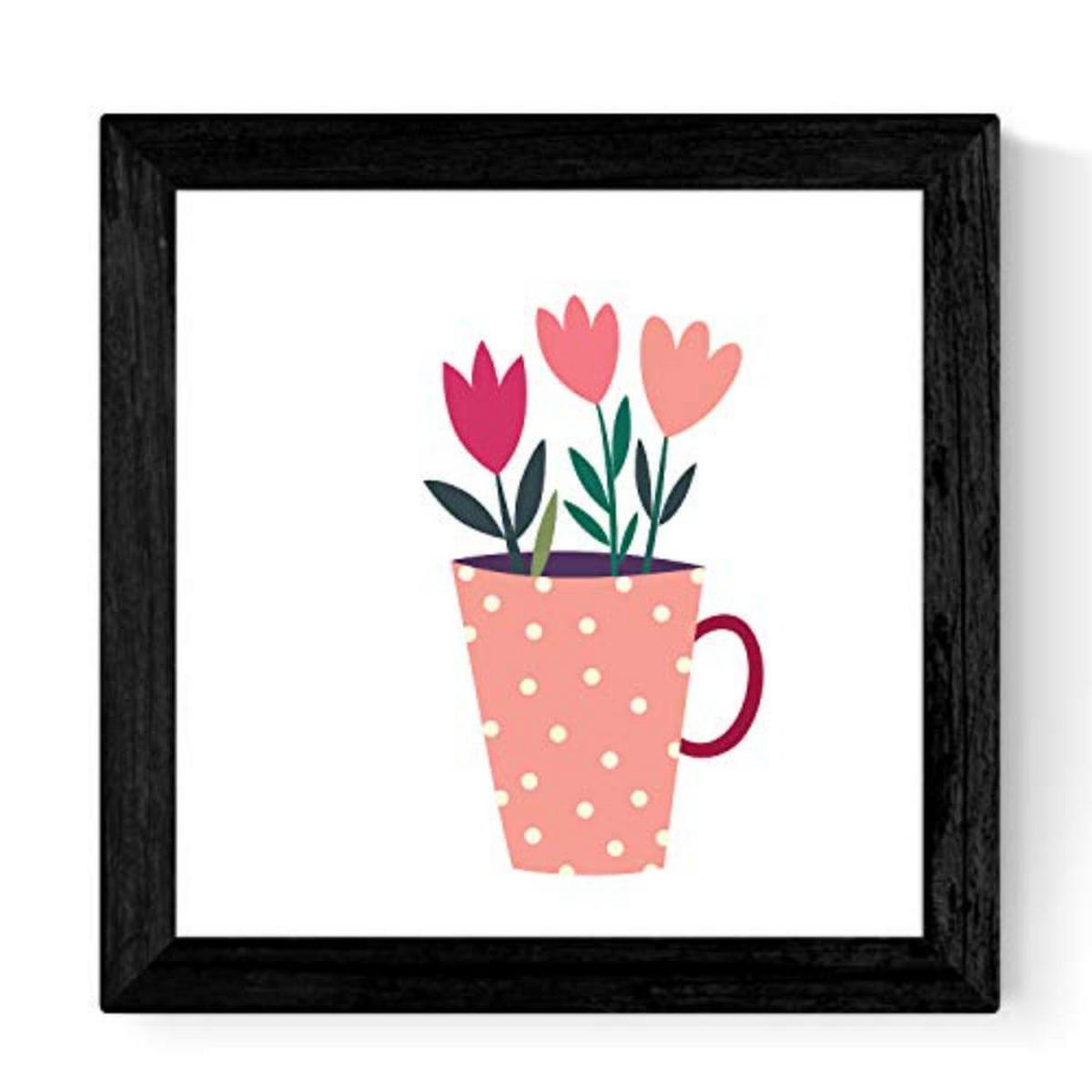 POSTER Set mit 4 blinkenden Blumensträuße 20x20cm Rahmenlos - Klar, Papier (20/3cm) - Nacnic