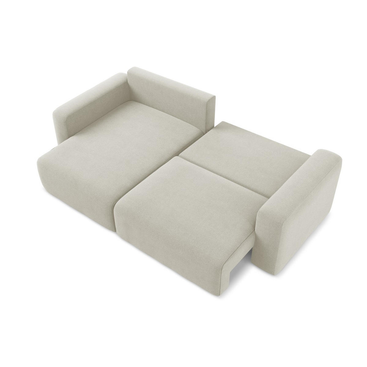 ECKSOFA mit Schlaffunktion links Strukturstoff Stoff Beige - Beige/Creme, Kunststoff/Textil (149/244cm) - LaMiaSofa