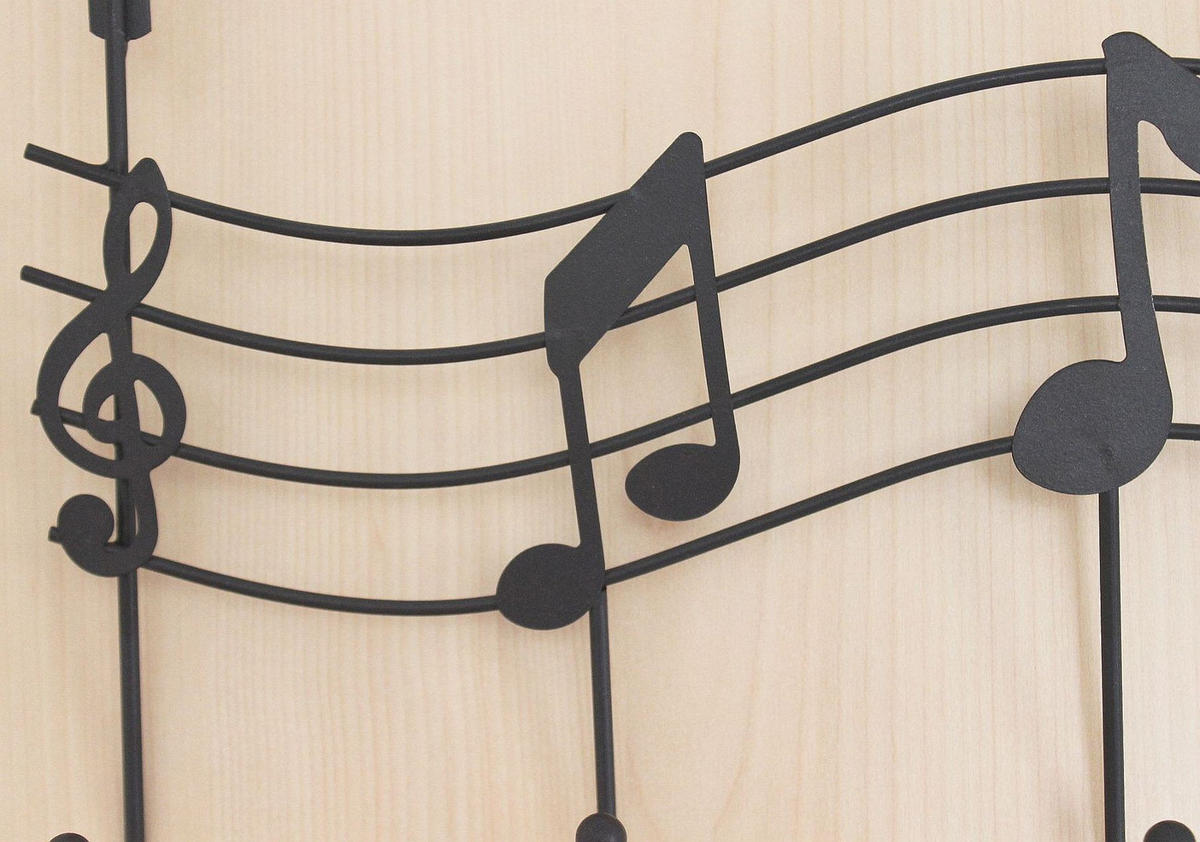 TÜRGARDEROBE Metall Schwarz 42/5/24 cm - Schwarz, Metall (42/24/5cm) - DanDiBo