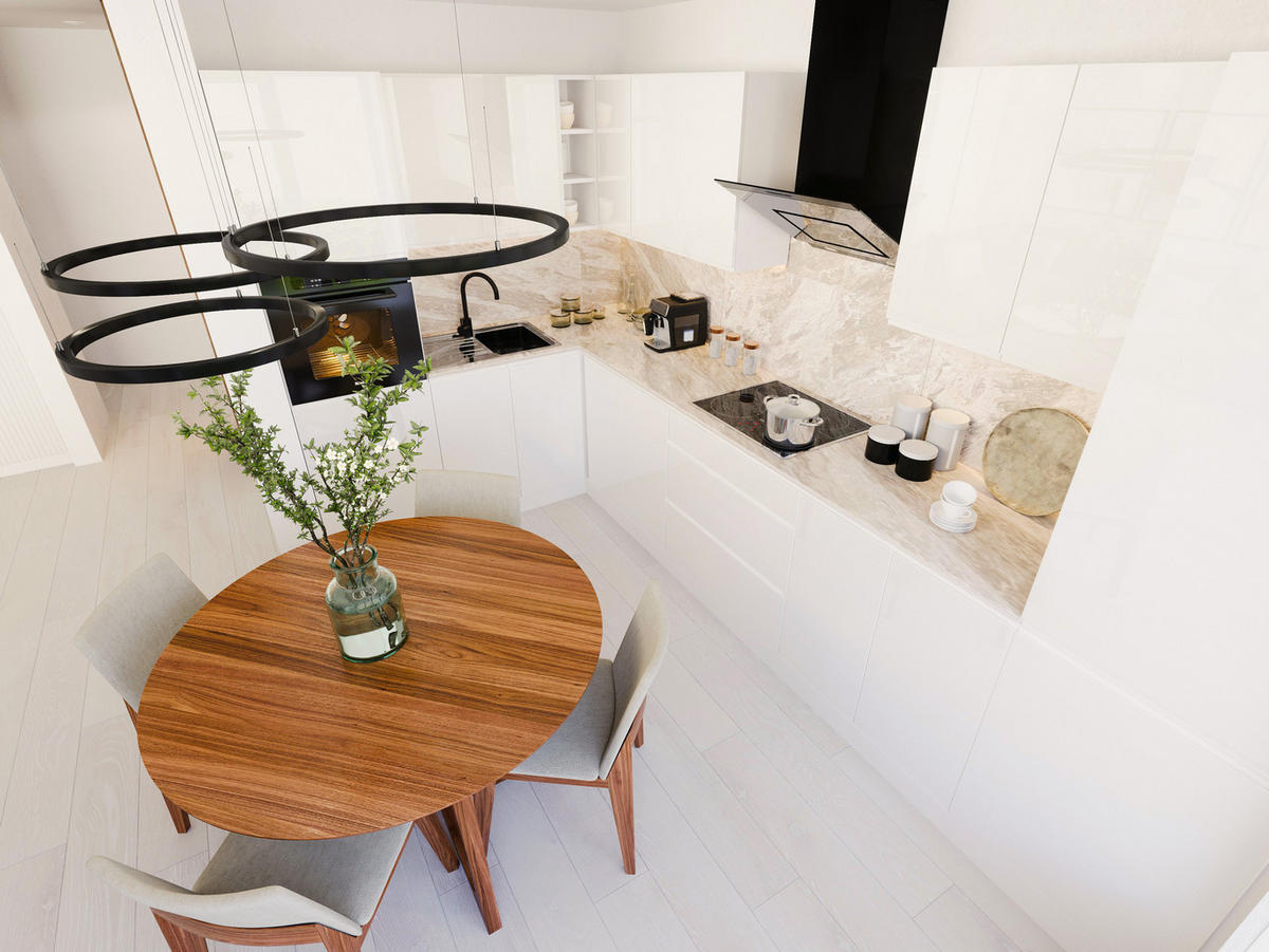 ECKKÜCHE 300x140 cm Glanzia – KU-S10 – Weiß – Hochglanz - Weiß Hochglanz, Holzwerkstoff (300/212/140cm) - hi-markt