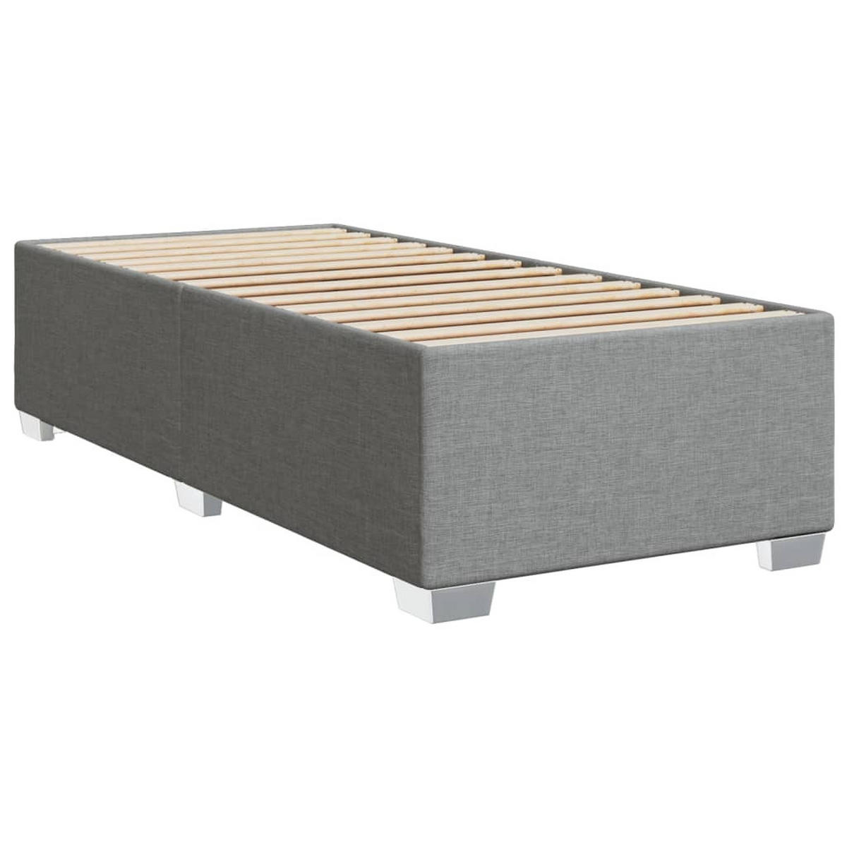 BETTGESTELL Ohne Matratze Hellgrau 90/190 Cm Stoff - Grau, Textil (90/190cm) - vidaXL