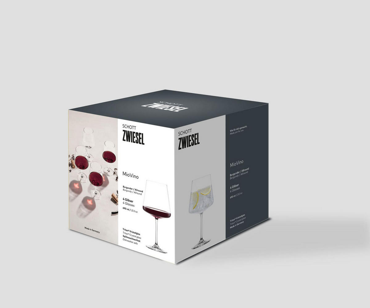 BURGUNDERGLÄSER MioVino transparent 690 ml 4er Set - Transparent, Glas (0.69L) - Schott Zwiesel