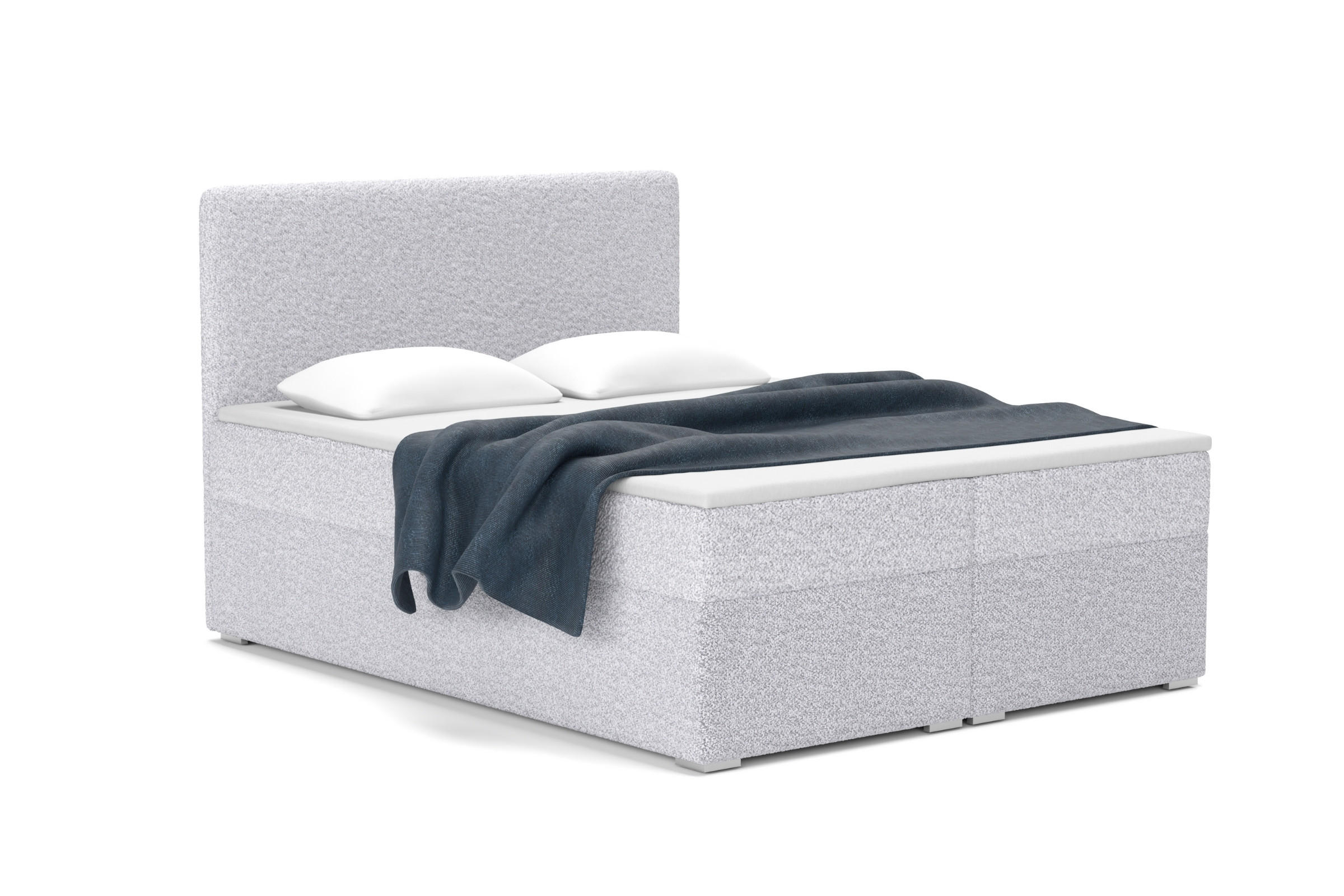Deine Möbel 24 Boxbett Hellgrau 120x200 cm