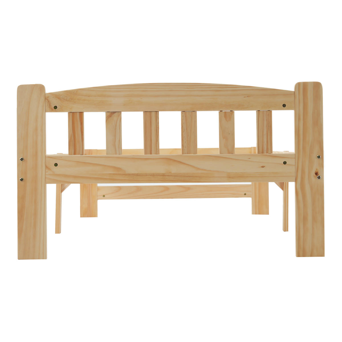 MASSIVHOLZBETT 90/200 cm DE-04162, mit Kopfteil und Lattenrost, in Natur - Naturfarben, Holz (90/200cm) - ComfortXL