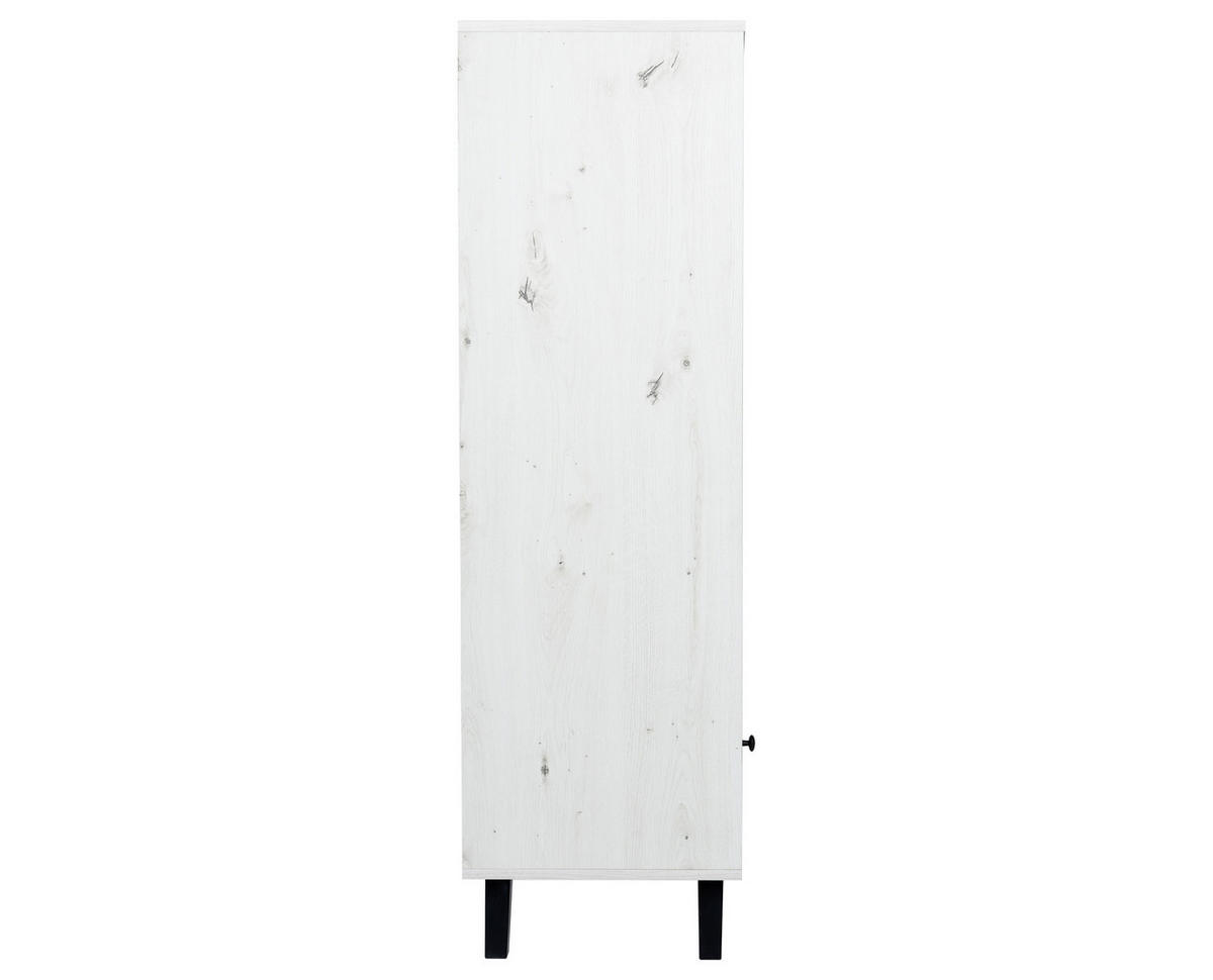 STANDREGAL 45/134/40 cm White Oak Landhausstil - Eichefarben/Schwarz, Holzwerkstoff/Metall (45/134/40cm) - arthur berndt